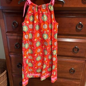 Hanna Andersson girls red floral summer dress